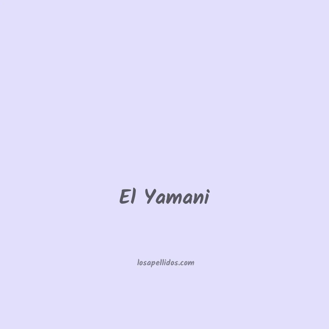 El yamani en chino