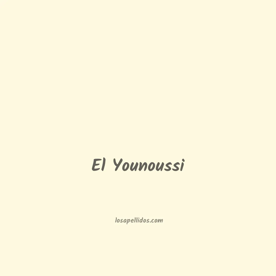 El younoussi en chino