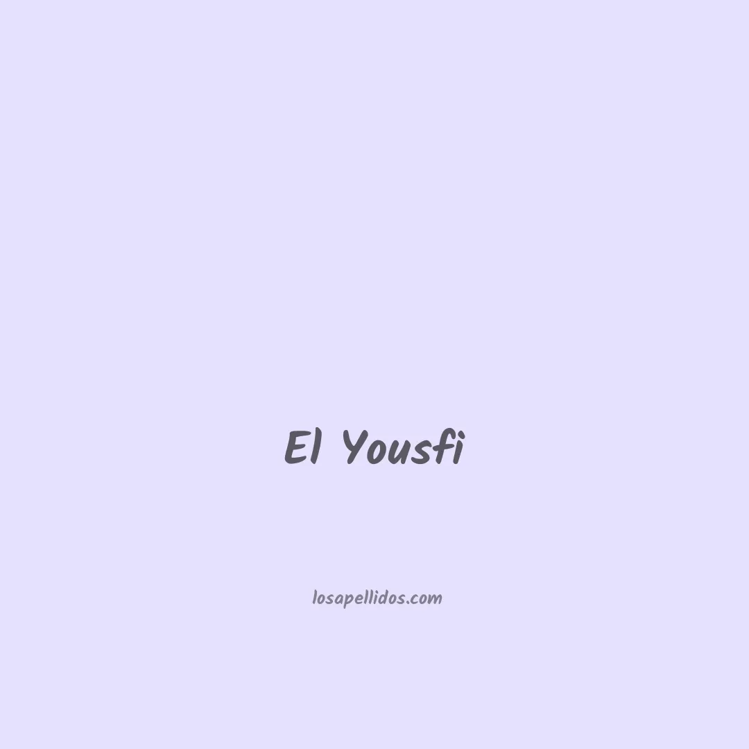 El yousfi en chino