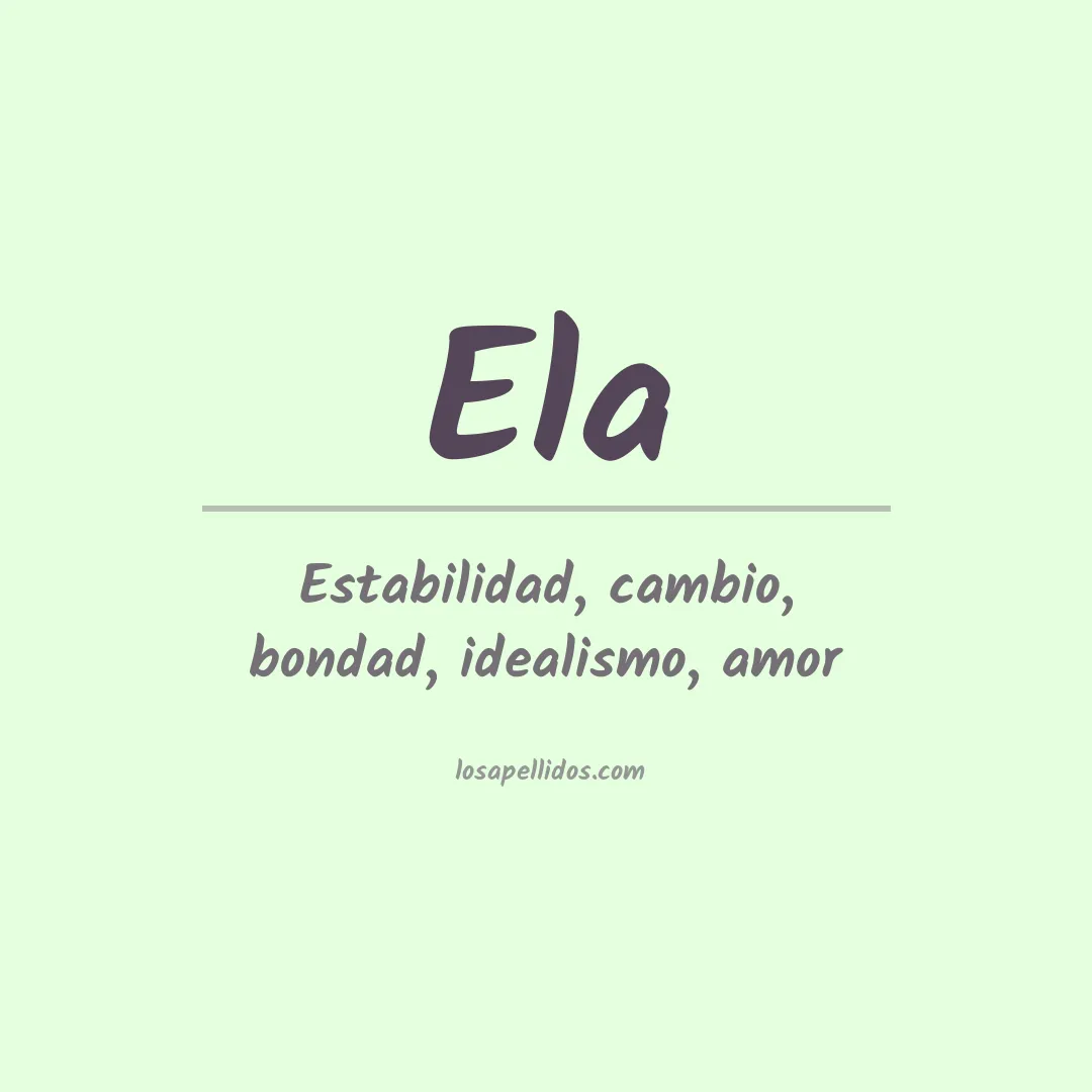 Apellido Ela