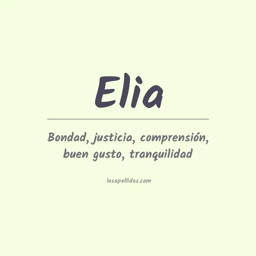 Apellido Elia