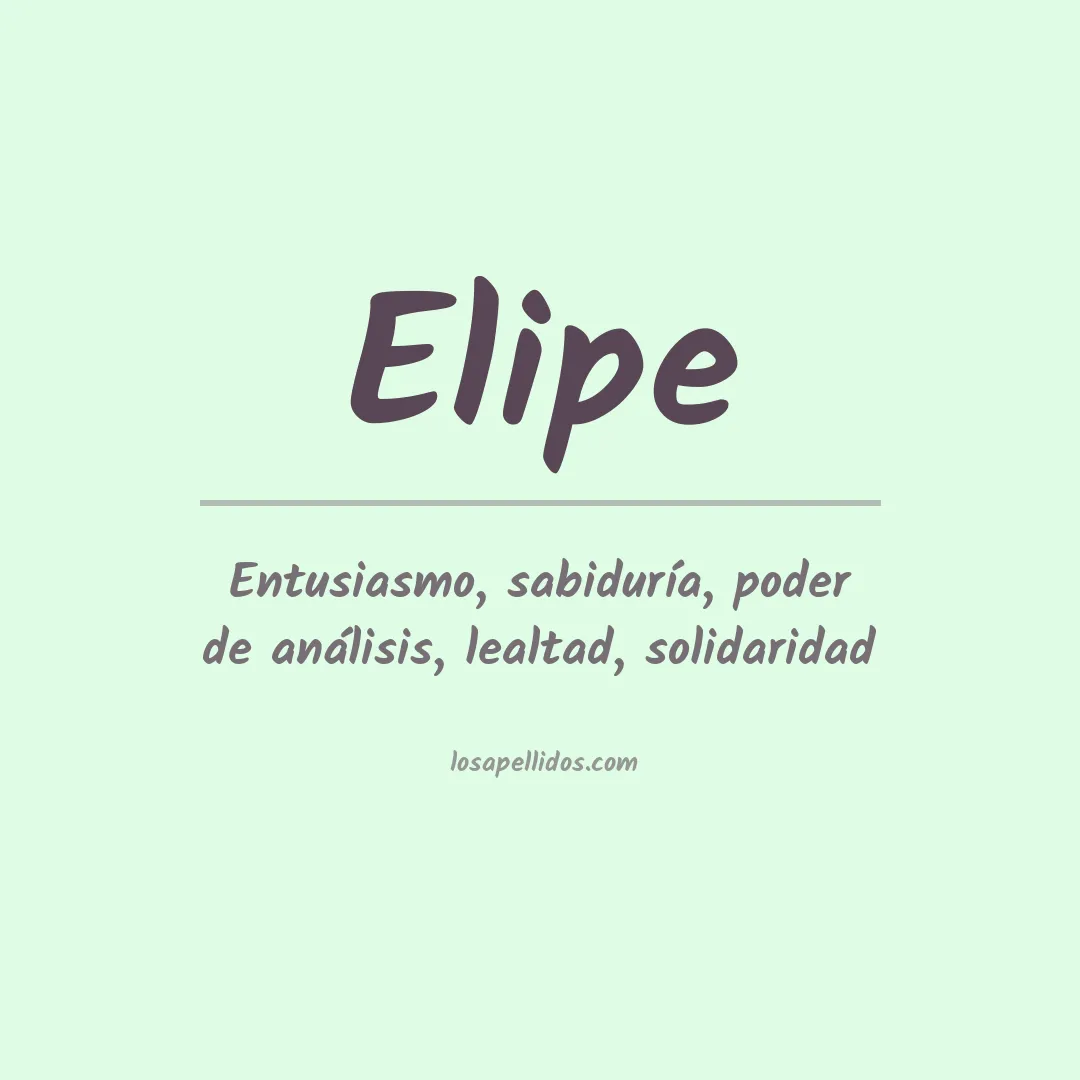 Apellido Elipe