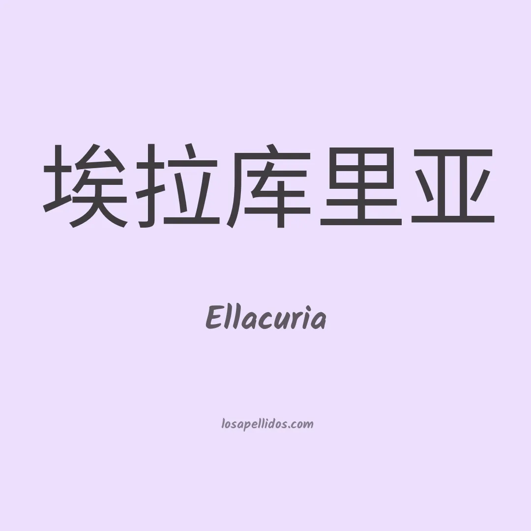 Ellacuria en chino