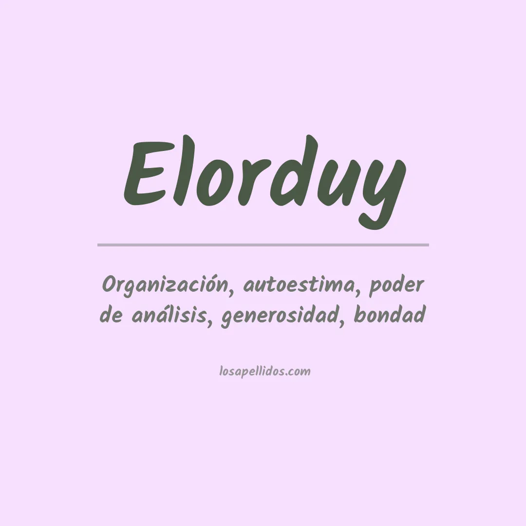 Significado del Apellido Elorduy