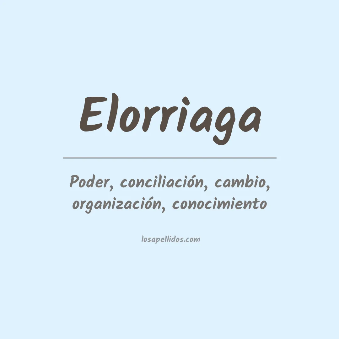 Significado del Apellido Elorriaga