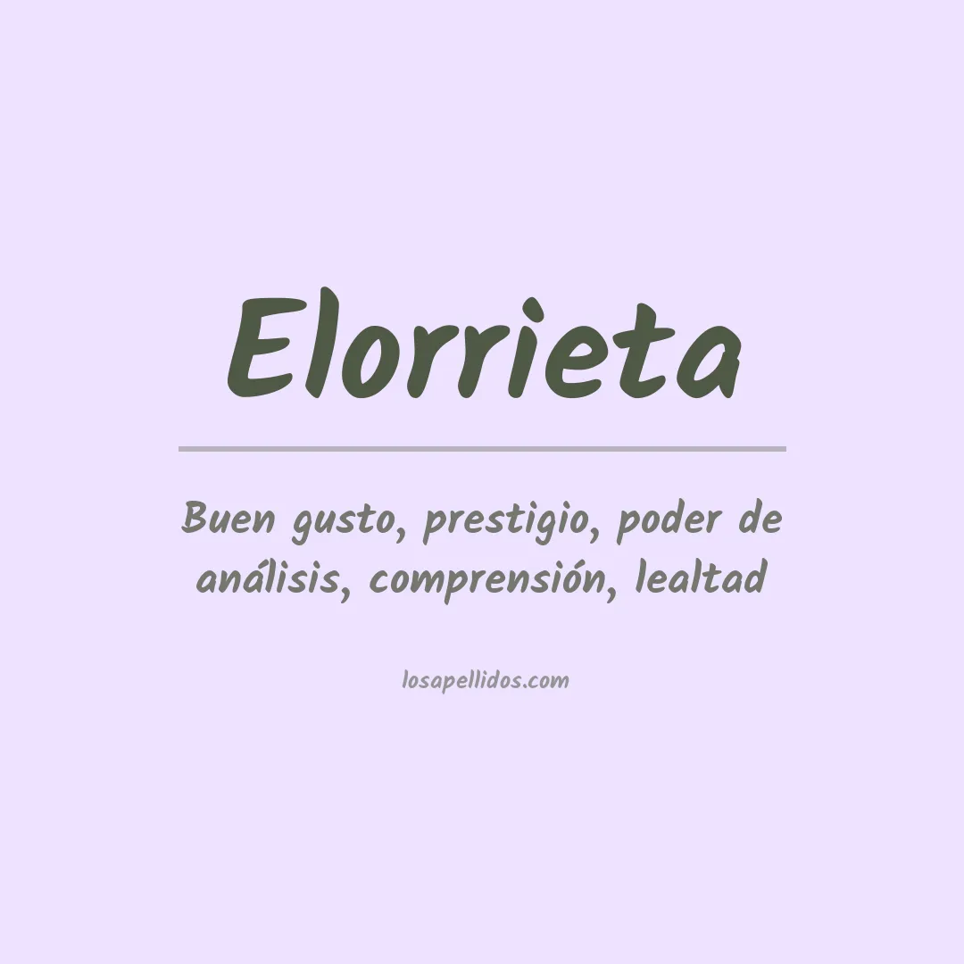 Apellido Elorrieta