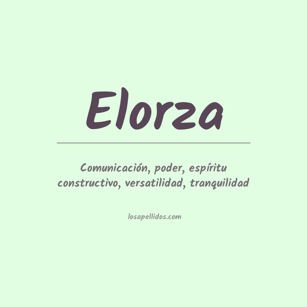 Apellido Elorza