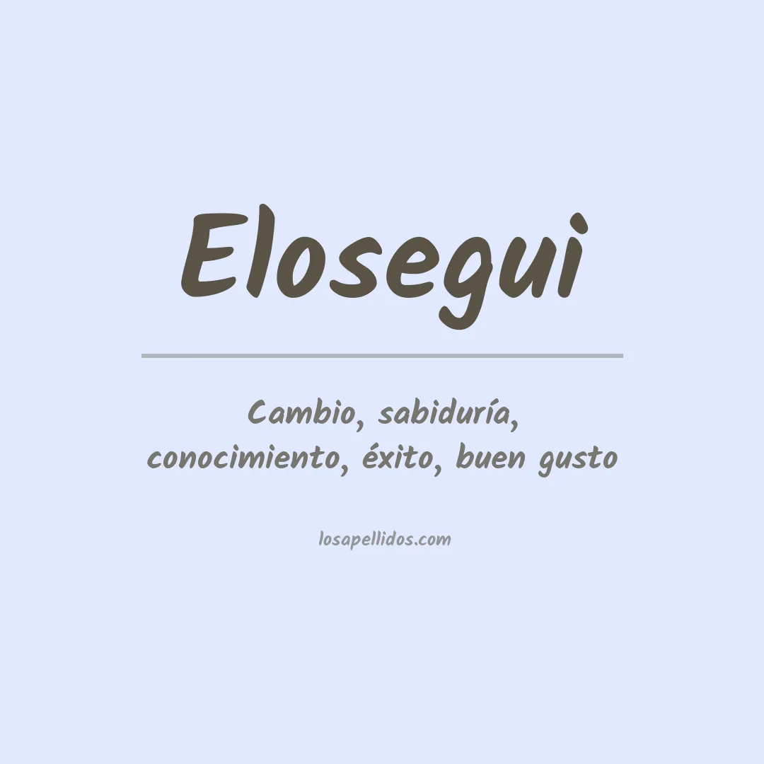 Apellido Elosegui