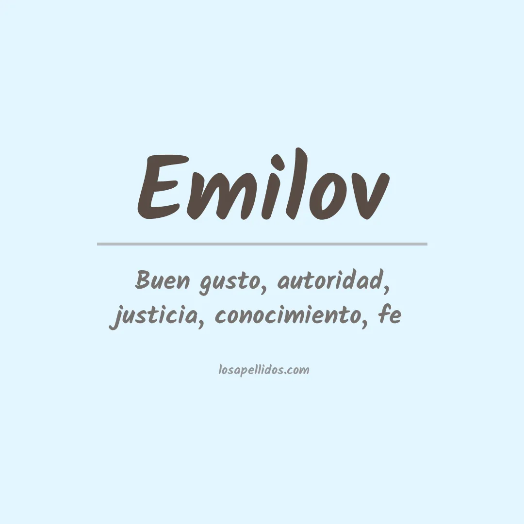 Apellido Emilov