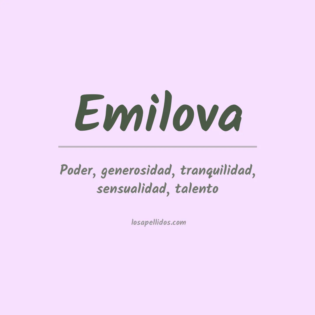 Apellido Emilova