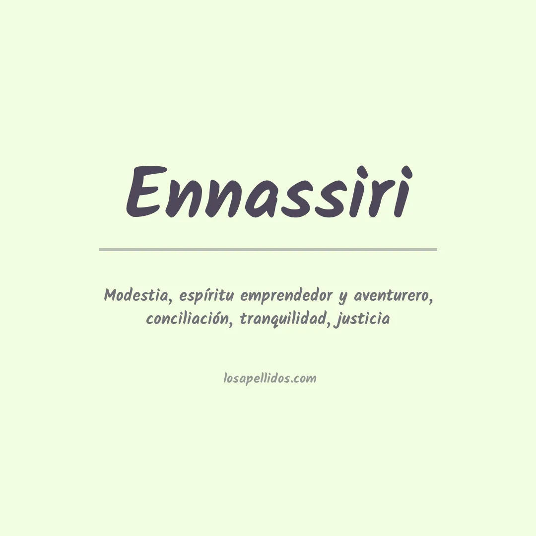 Apellido Ennassiri