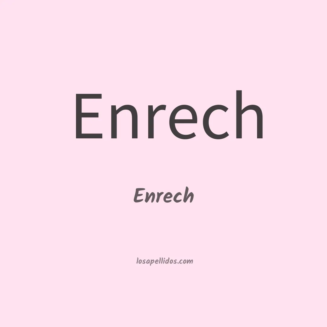 Enrech en chino