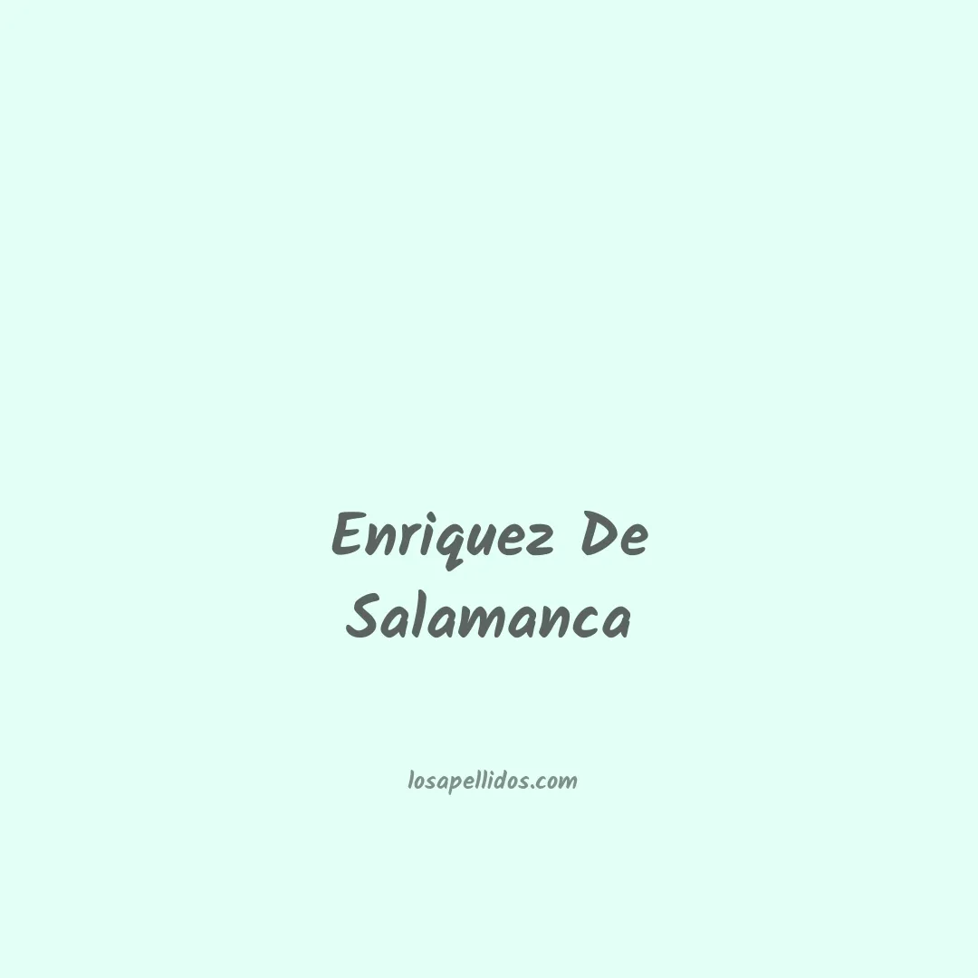 Enriquez de salamanca en chino
