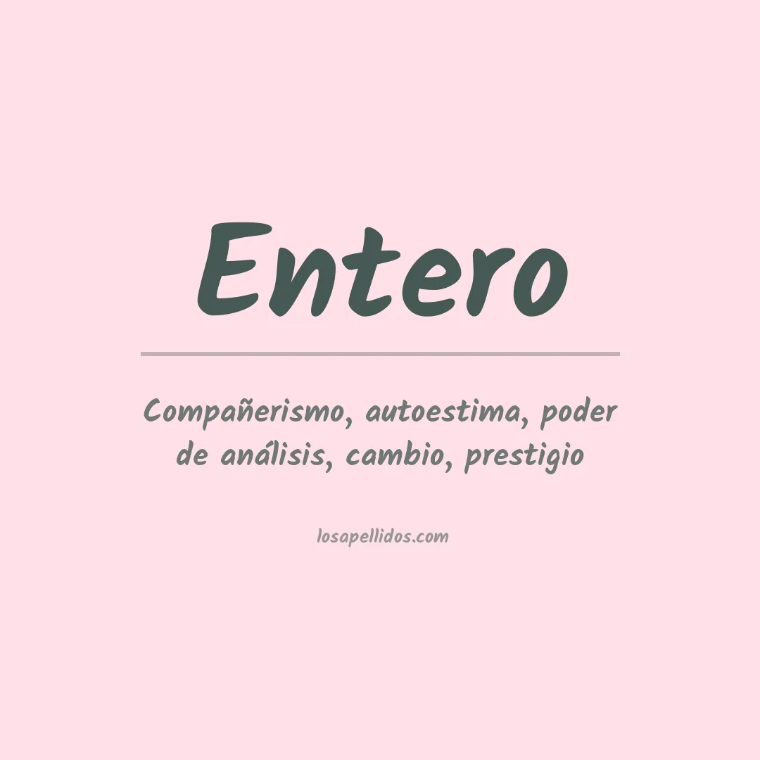 Significado del Apellido Entero