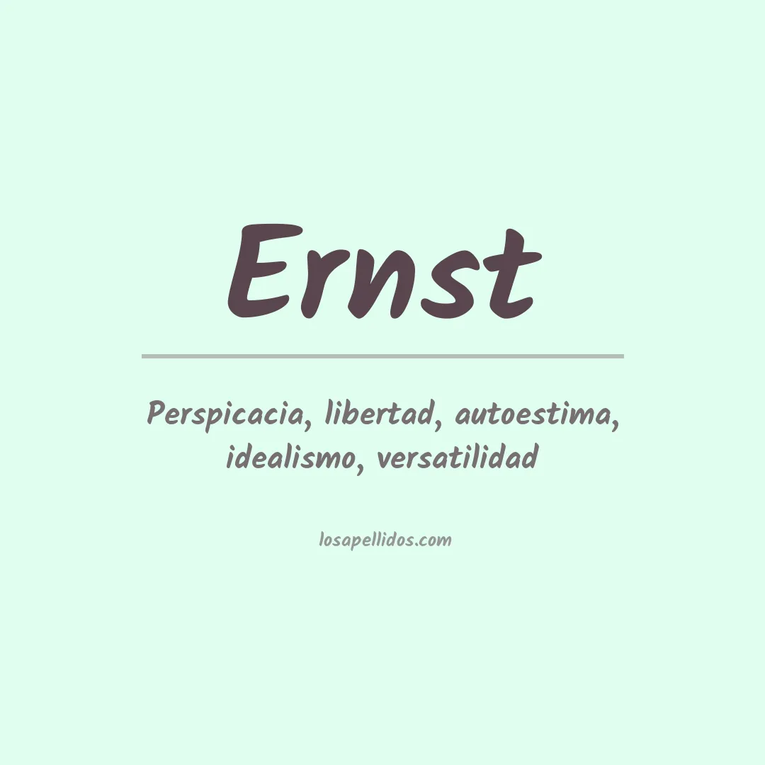 Apellido Ernst