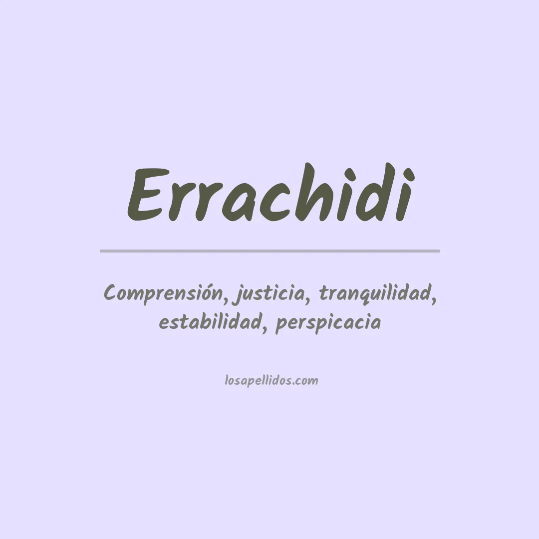 Apellido Errachidi