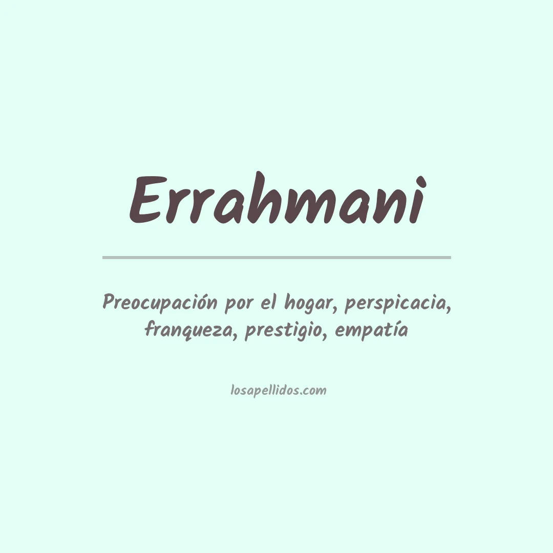 Apellido Errahmani