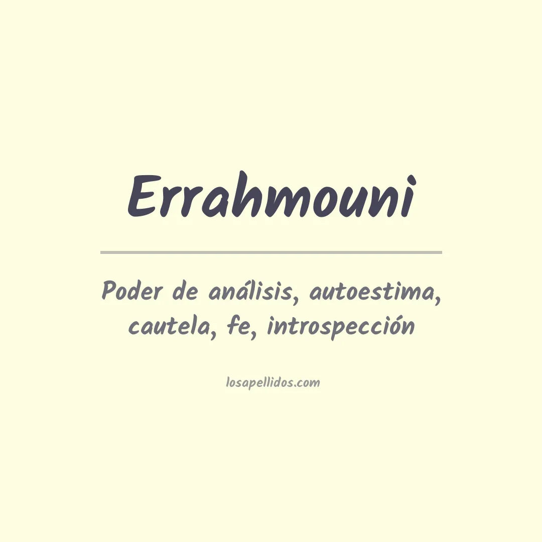 Apellido Errahmouni