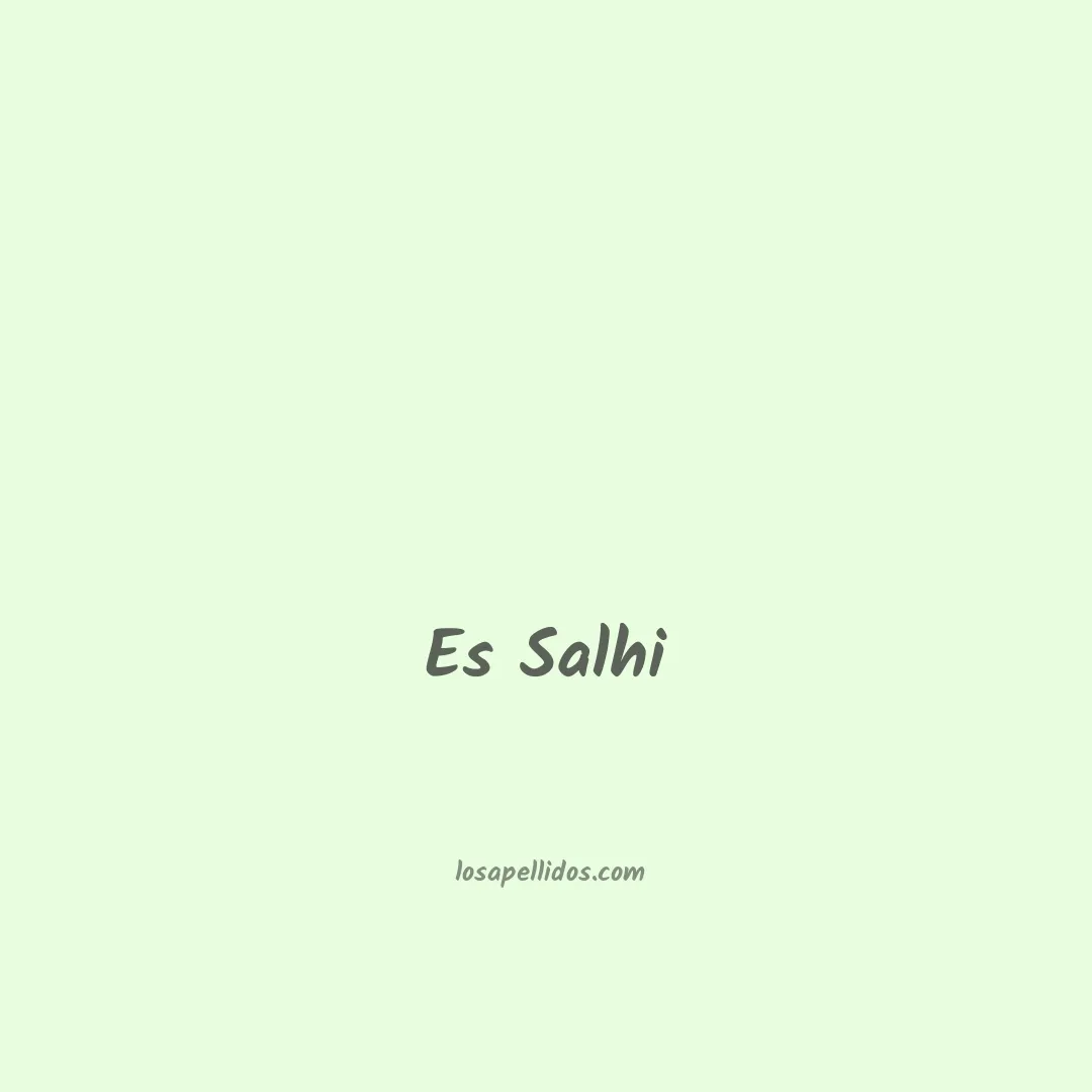 Es salhi en chino