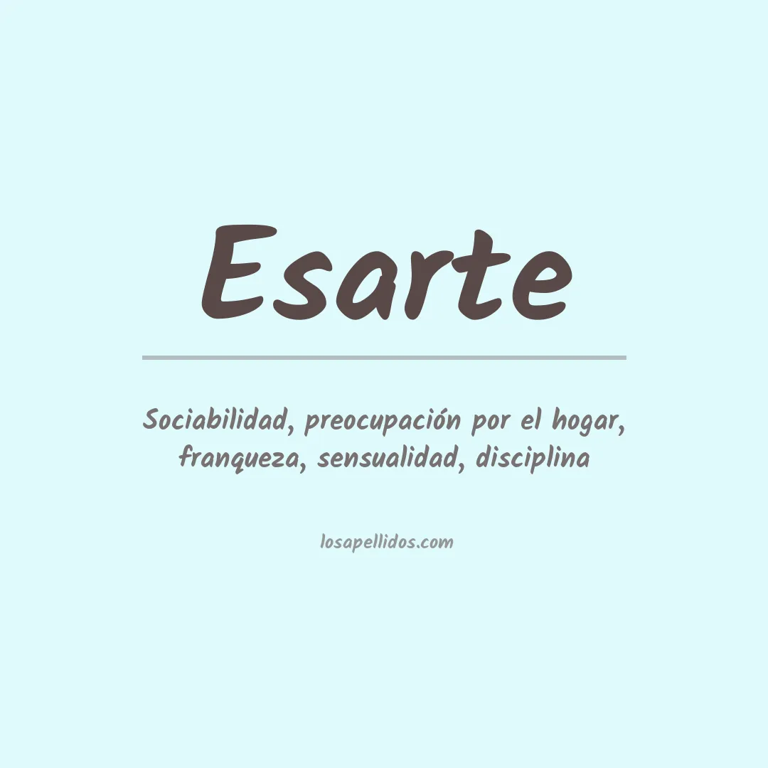 Significado del Apellido Esarte