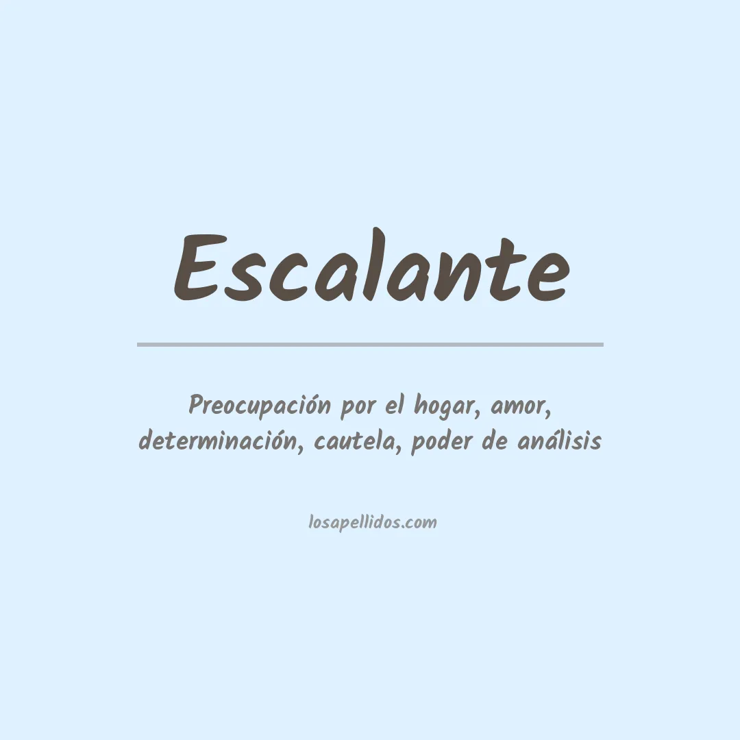 Apellido Escalante