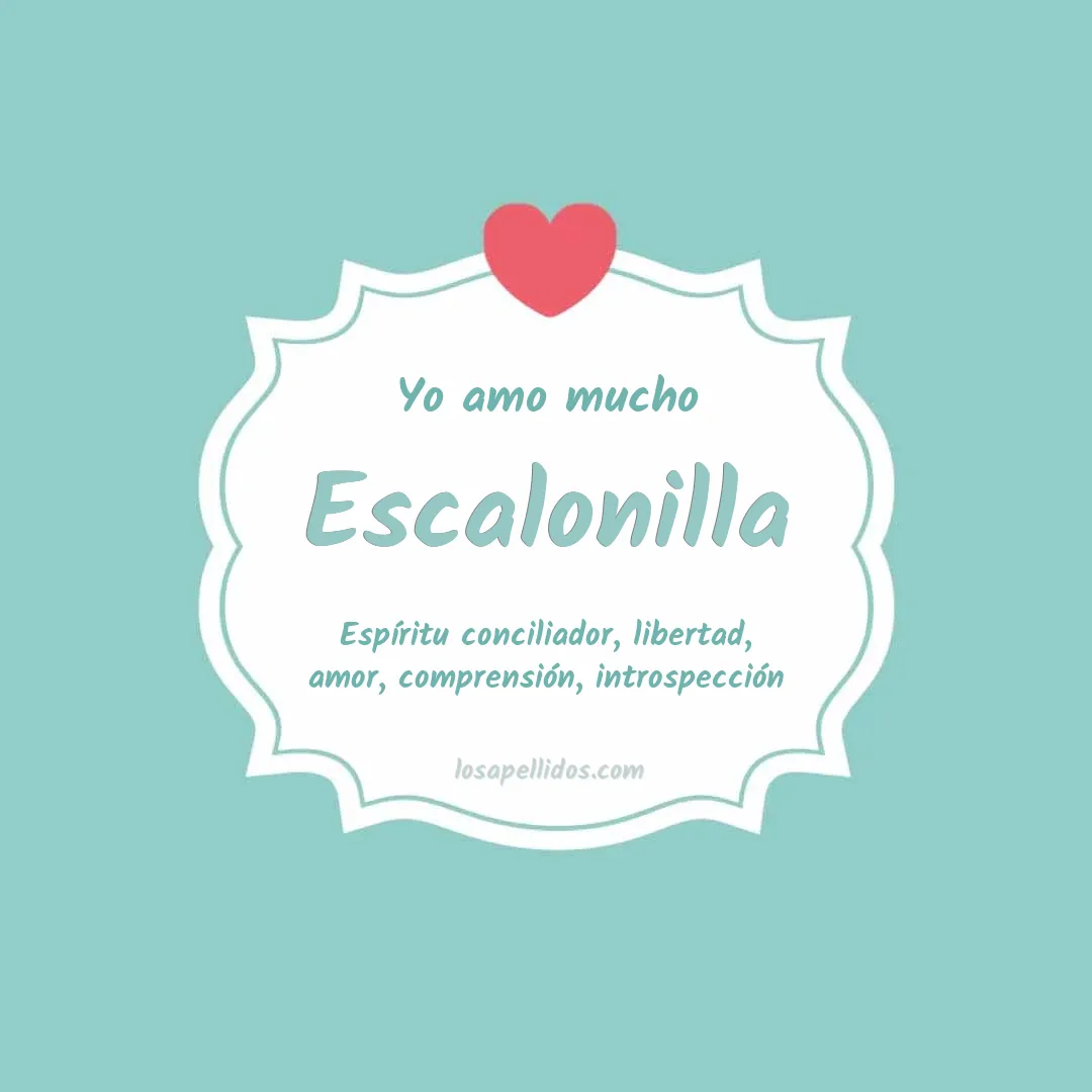 Yo amo mucho Escalonilla