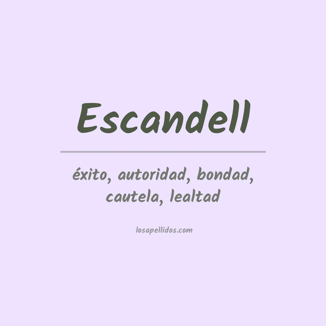 Apellido Escandell