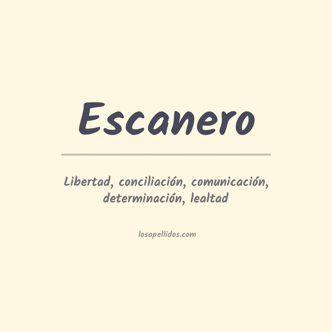 Apellido Escanero