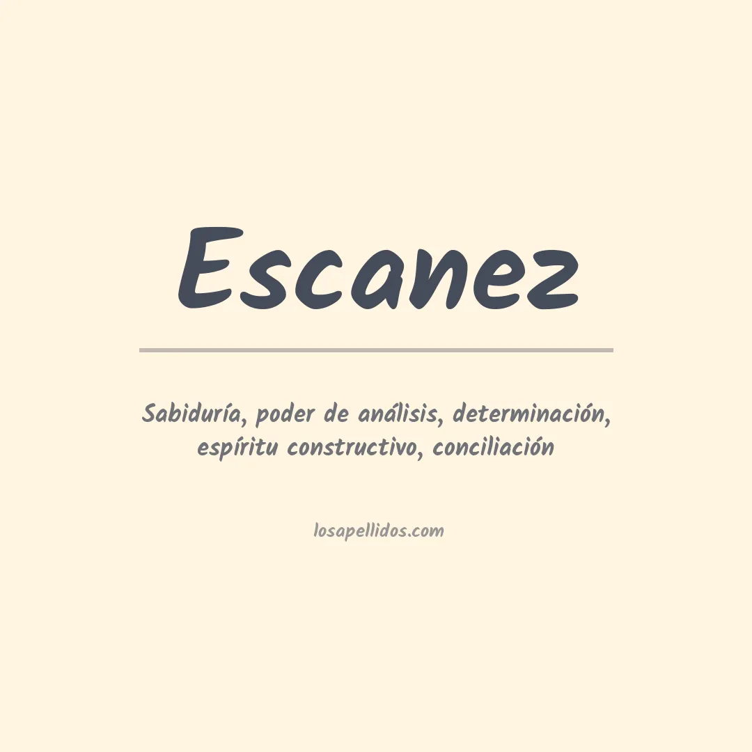 Apellido Escanez