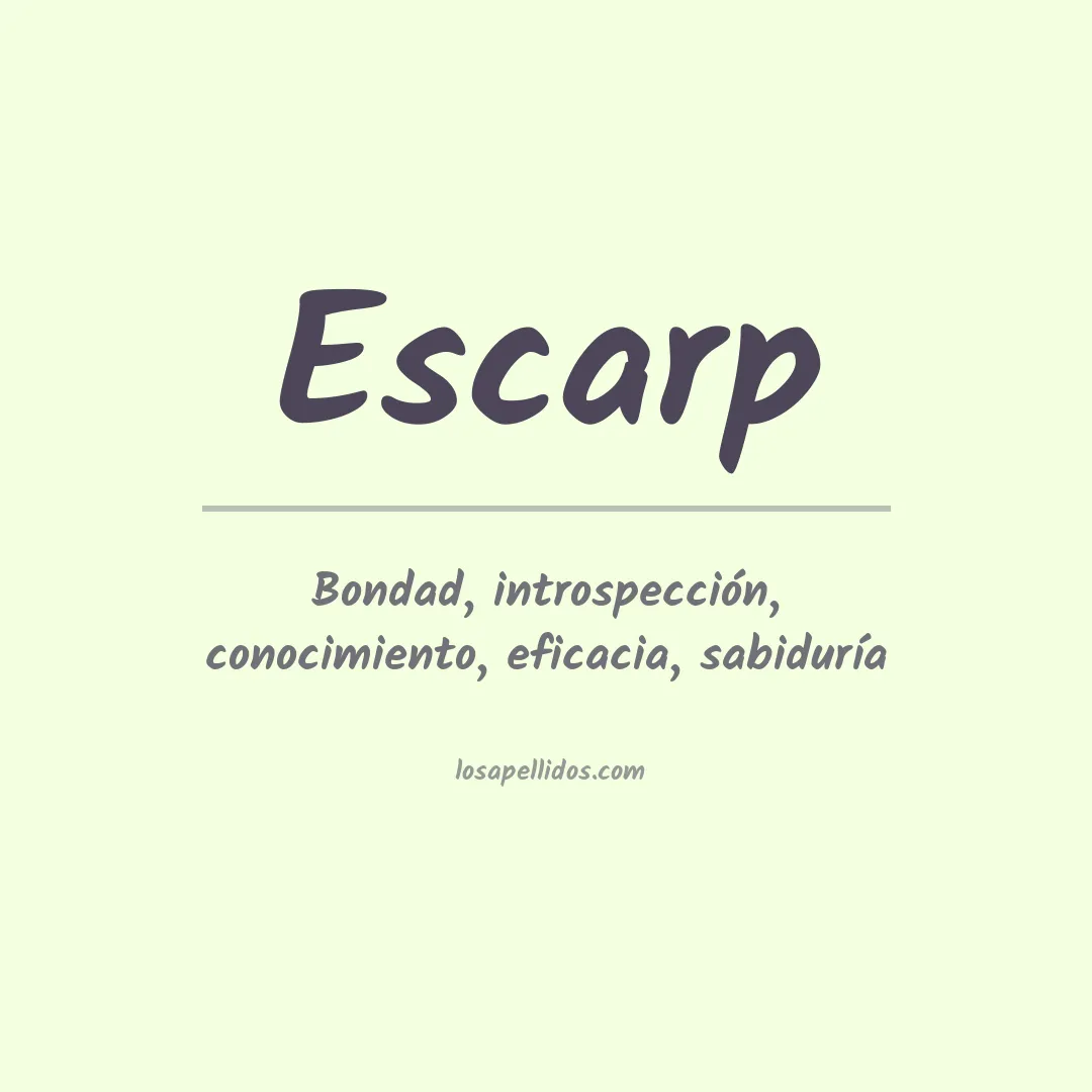 Significado del Apellido Escarp