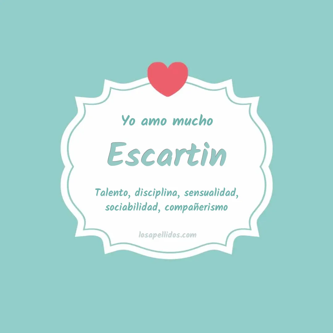 Yo amo mucho Escartin