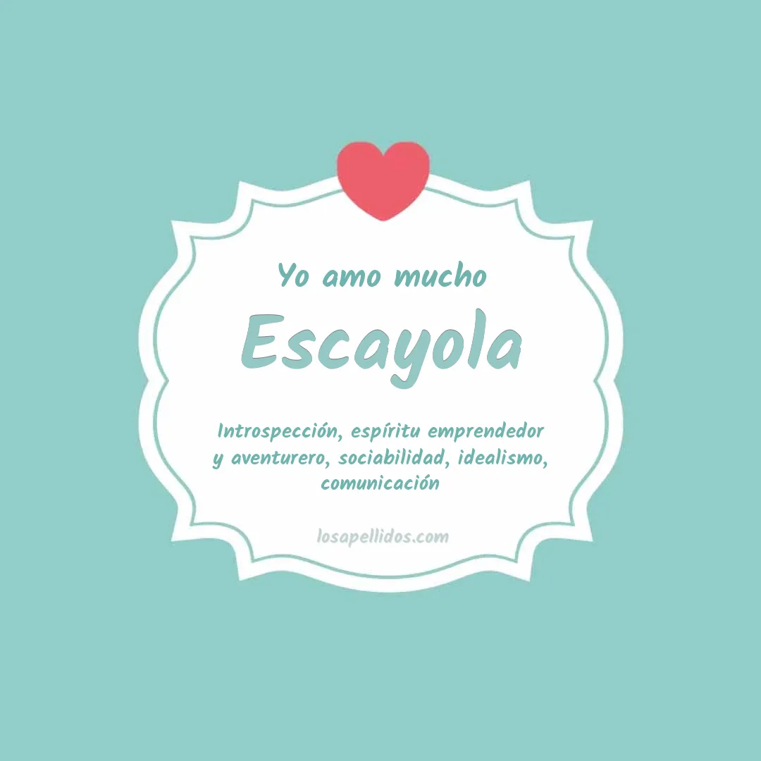 Yo amo mucho Escayola