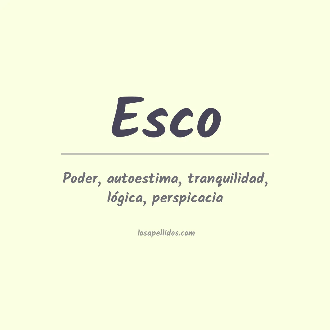 Apellido Esco