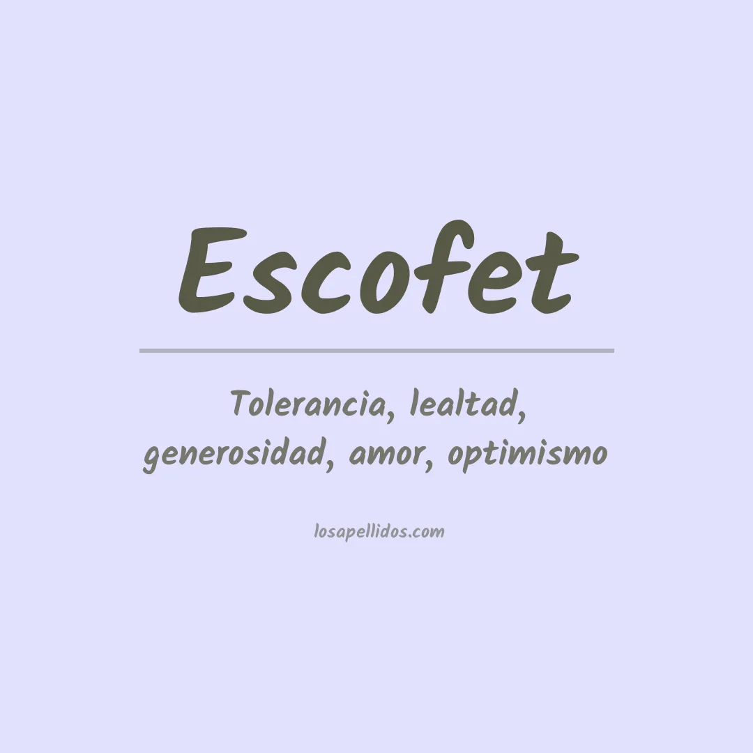 Apellido Escofet