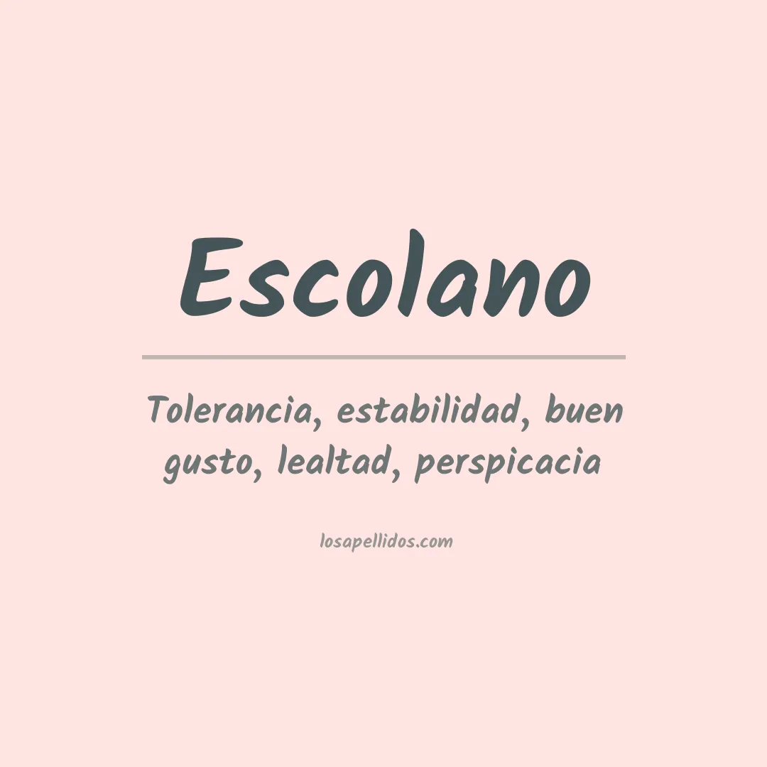 Apellido Escolano