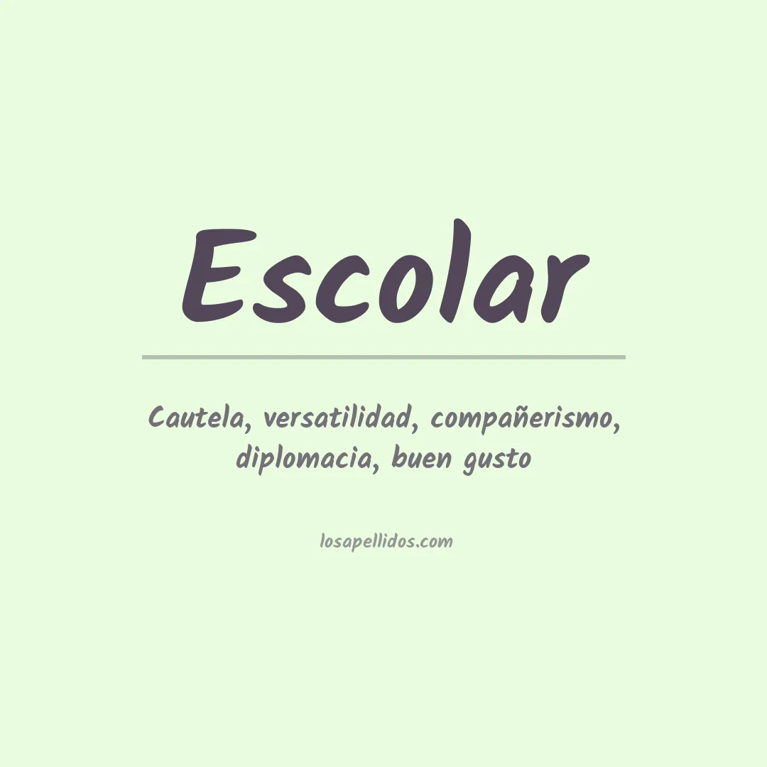 Apellido Escolar