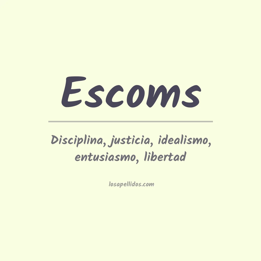 Apellido Escoms