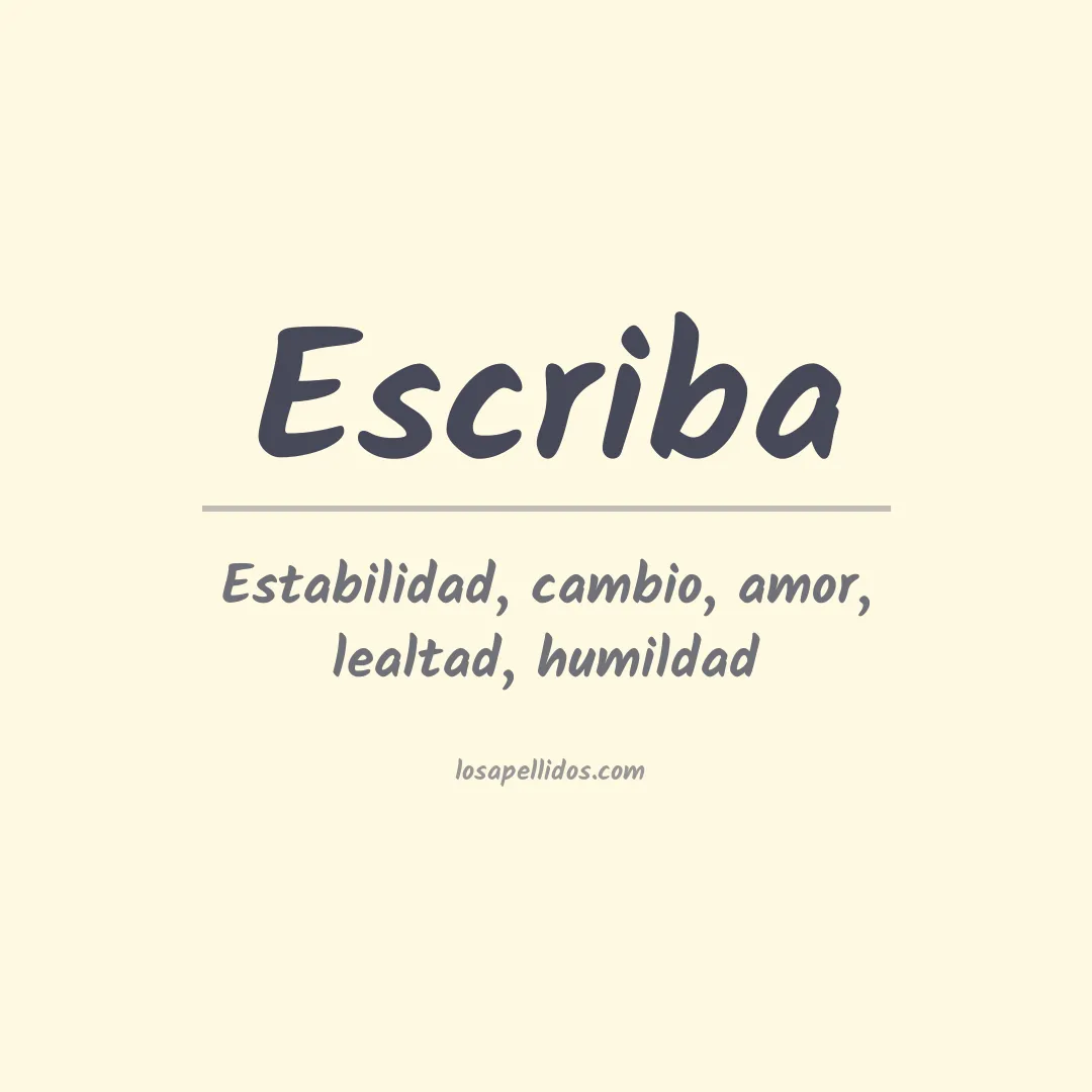 Apellido Escriba