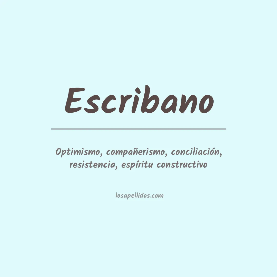 Apellido Escribano