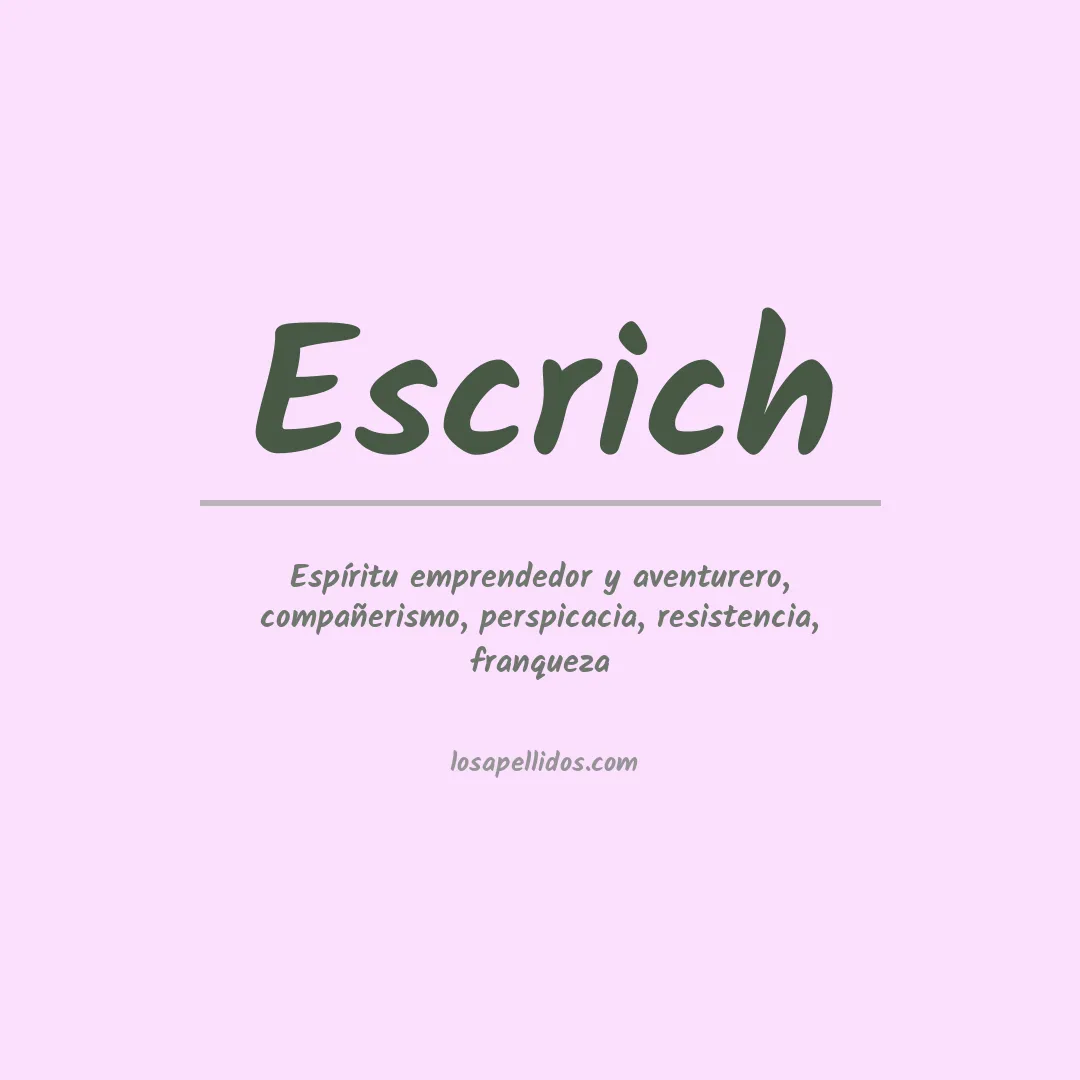 Apellido Escrich