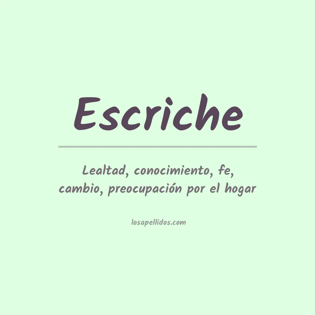 Apellido Escriche