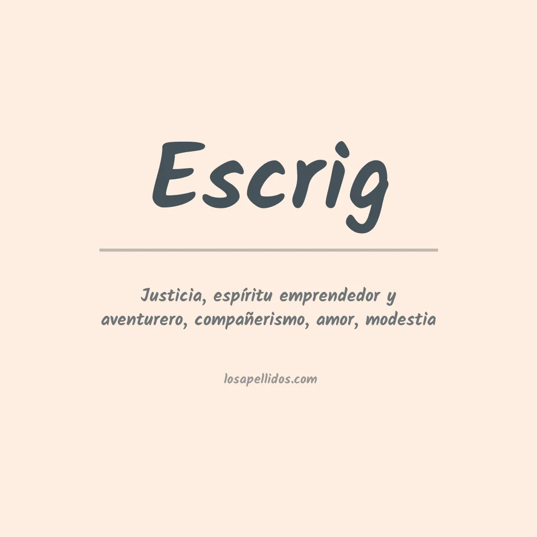 Apellido Escrig