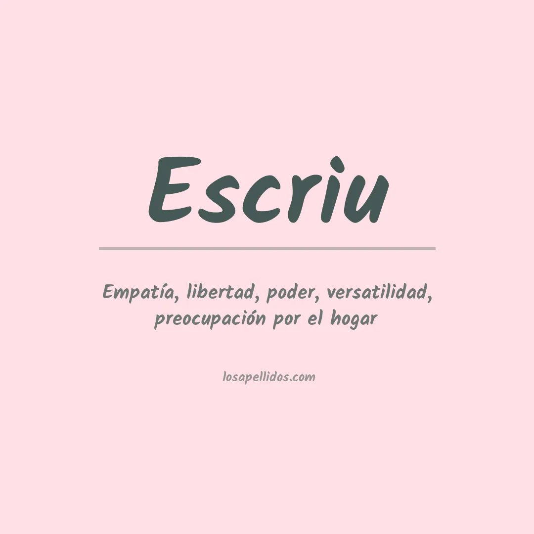Apellido Escriu
