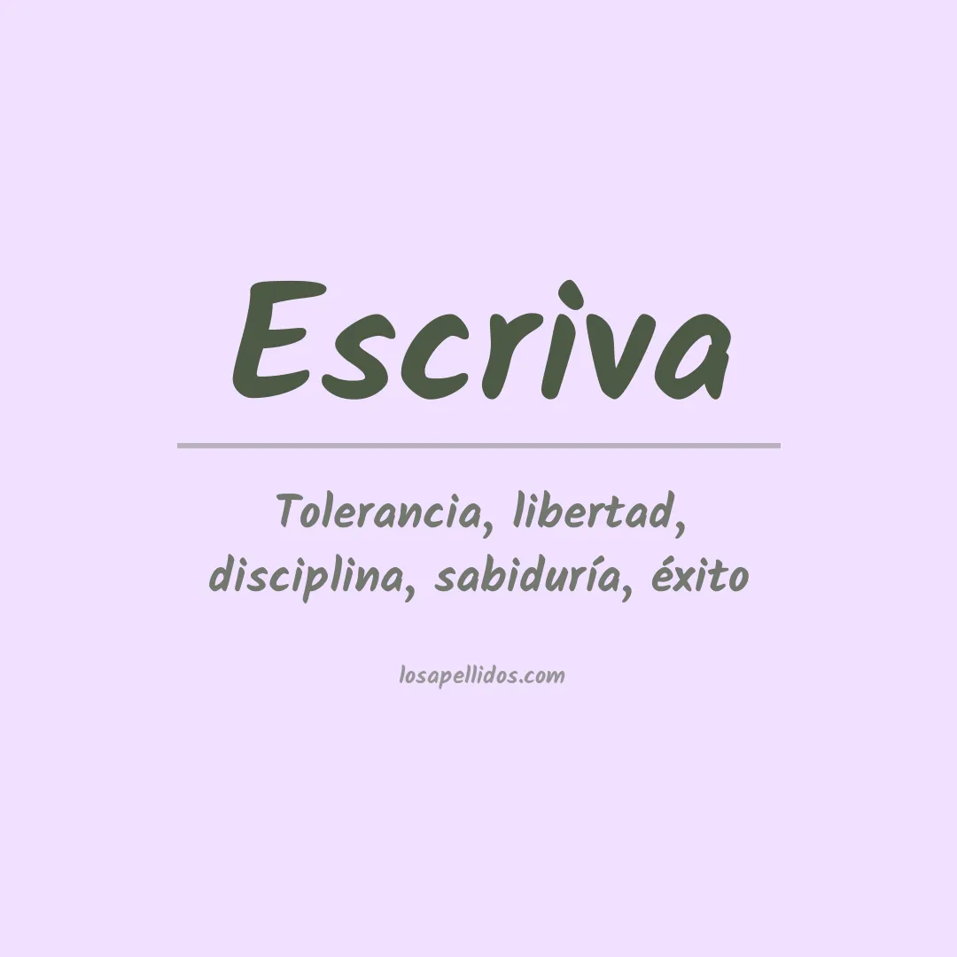 Apellido Escriva