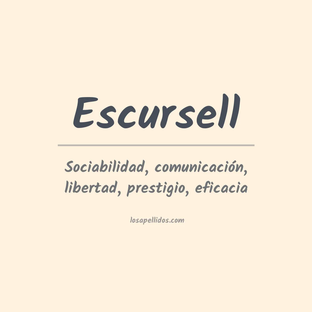 Significado del Apellido Escursell