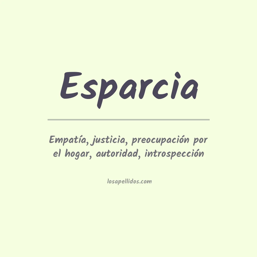 Significado del Apellido Esparcia