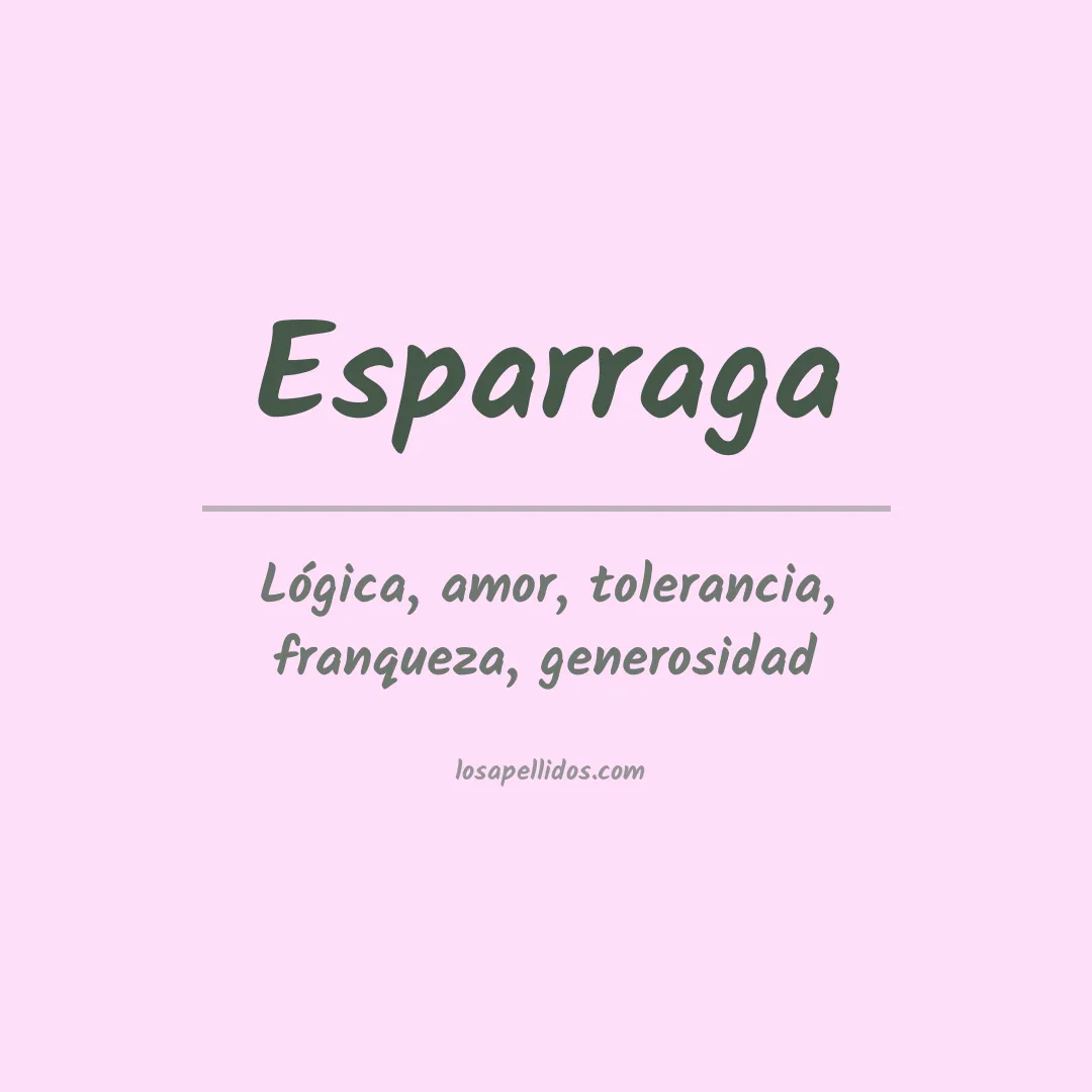 Significado del Apellido Esparraga