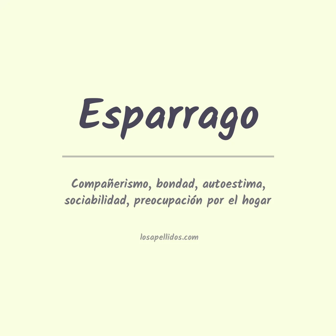 Significado del Apellido Esparrago