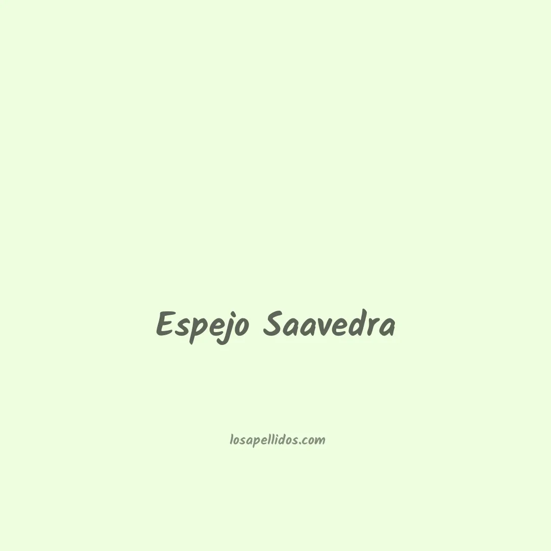 Espejo saavedra en chino