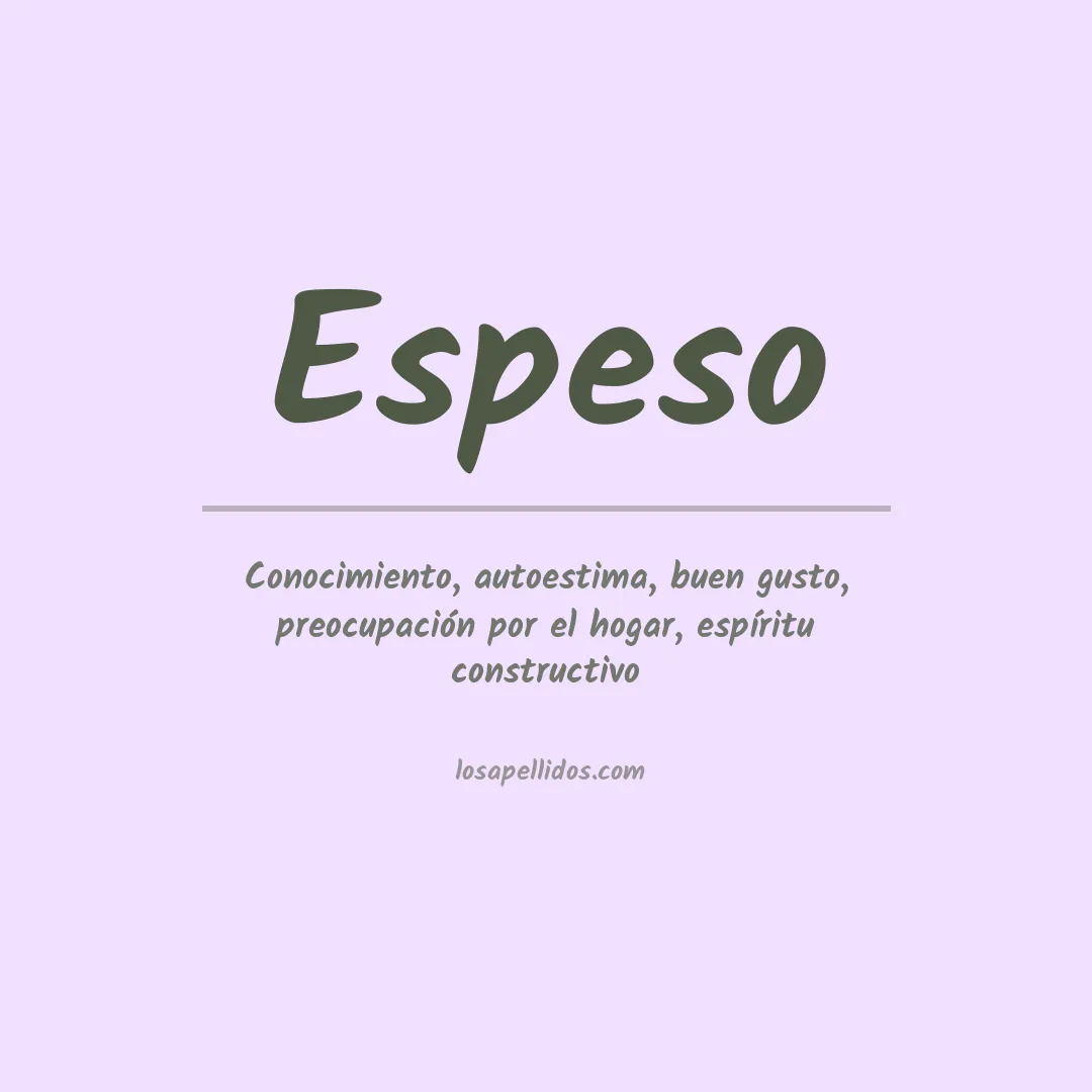 Apellido Espeso